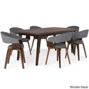 Nat Modern 6 Seater Dining Table Set Gray