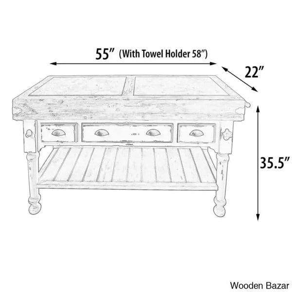 Nella Marble Top Kitchen Island Trolley Cart Cabinet Kitchen Island With Storage