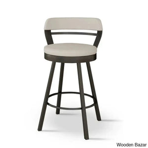 Neufeldo Swivel Upholstered Counter And Bar Stool With Metal Frame (Set Of 2)