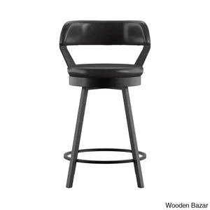 Nicksa Swivel Upholstered Counter And Bar Stool With Metal Frame (Set Of 2)