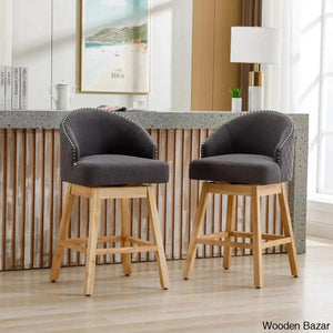 Nivellesx Swivel Upholstered 28.35’’ Counter Stool (Set Of 2)