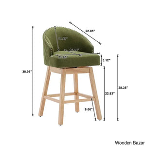 Nivellesx Swivel Upholstered 28.35’’ Counter Stool (Set Of 2)