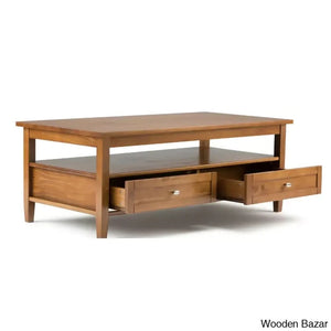 Nortonville Teak Wood Coffee And Center Table