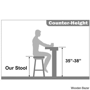 Olien Swivel Counter And Bar Height Stool Farmhouse With Y Back Light Woven Wood Kitchen Fully