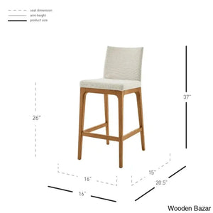 Olier Swivel Upholstered Counter And Bar Stool With Solid Wood Frame (Set Of 2)