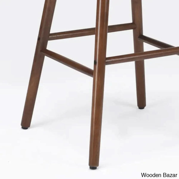Olive Swivel Solid Wood Counter And Bar Stool (Set Of 2)