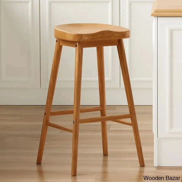 Olive Swivel Solid Wood Counter And Bar Stool (Set Of 2)