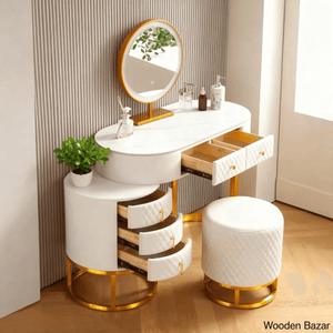 Wooden Bazar Flutura Vanity Dressing Table with mirror modern dressing table designs for bedroom