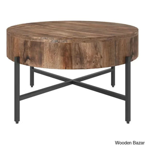 Paislea Solid Wood Top Coffee Table Center Table - Wooden Bazar