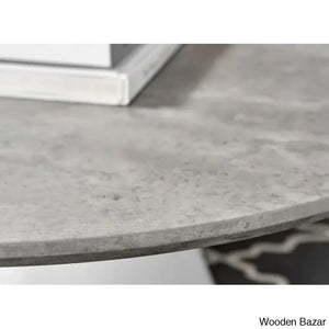 Palmic Luxury Pedestal Round Coffee And Center Table
