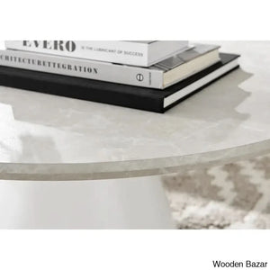 Palmic Luxury Pedestal Round Coffee And Center Table