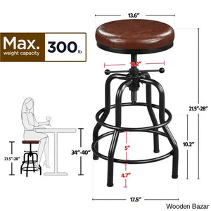 Palmquisto Swivel Upholstered Adjustable Height Counter And Bar Stool With Metal Frame