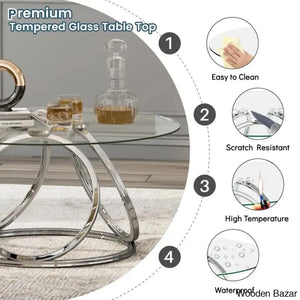 Paloalton Glass Top Coffee And Center Table