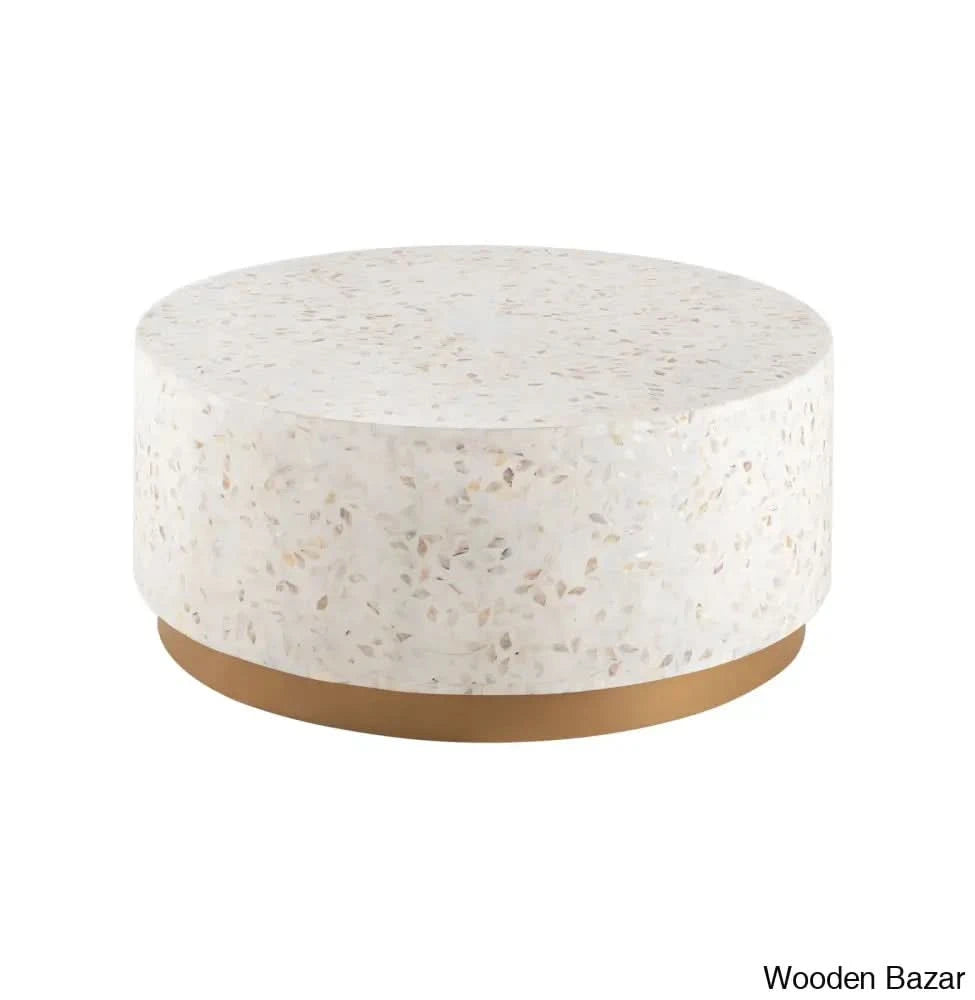 Pansy Solid Handmade Coffee Table And Center Table Ivory