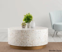 Pansy Solid Handmade Coffee Table And Center Table Ivory