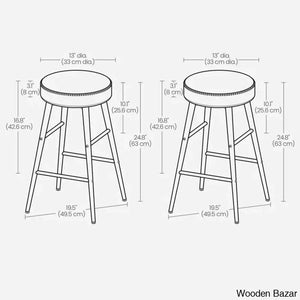 Parmleys Swivel Faux Leather Counter And Bar Stool (Set Of 2)