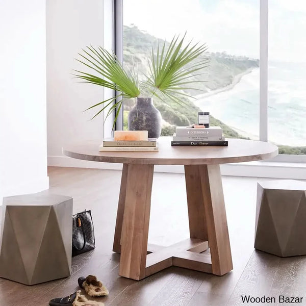 Pascoe Wooden Teak Wood Dining Table For Modern Homes