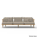 Penelope Contemporary Upholstered Solid Wood Sofa With Sleek Couch For Modern Elegance Beige