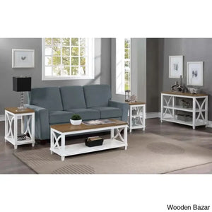 Pettergrowl 47’’ Coffee And Center Table With Storage Solid Wood Frame