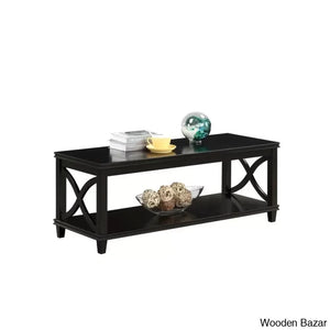 Pettergrowl 47’’ Coffee And Center Table With Storage Solid Wood Frame