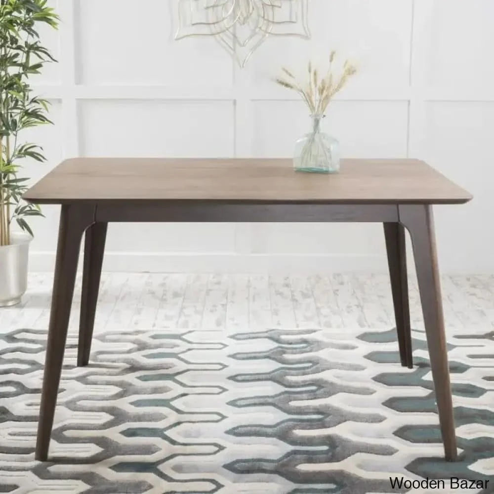 Plum New Solid Wood Exotic Dining Table- Wooden Bazar Light Walnut