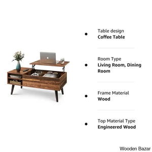 Poe Lift Top Coffee Table With Storage And Center Table