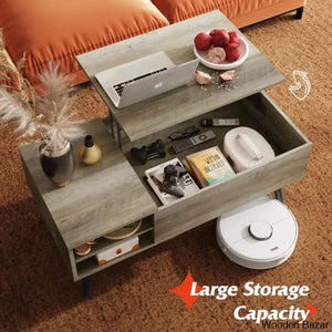 Poe Lift Top Coffee Table With Storage And Center Table