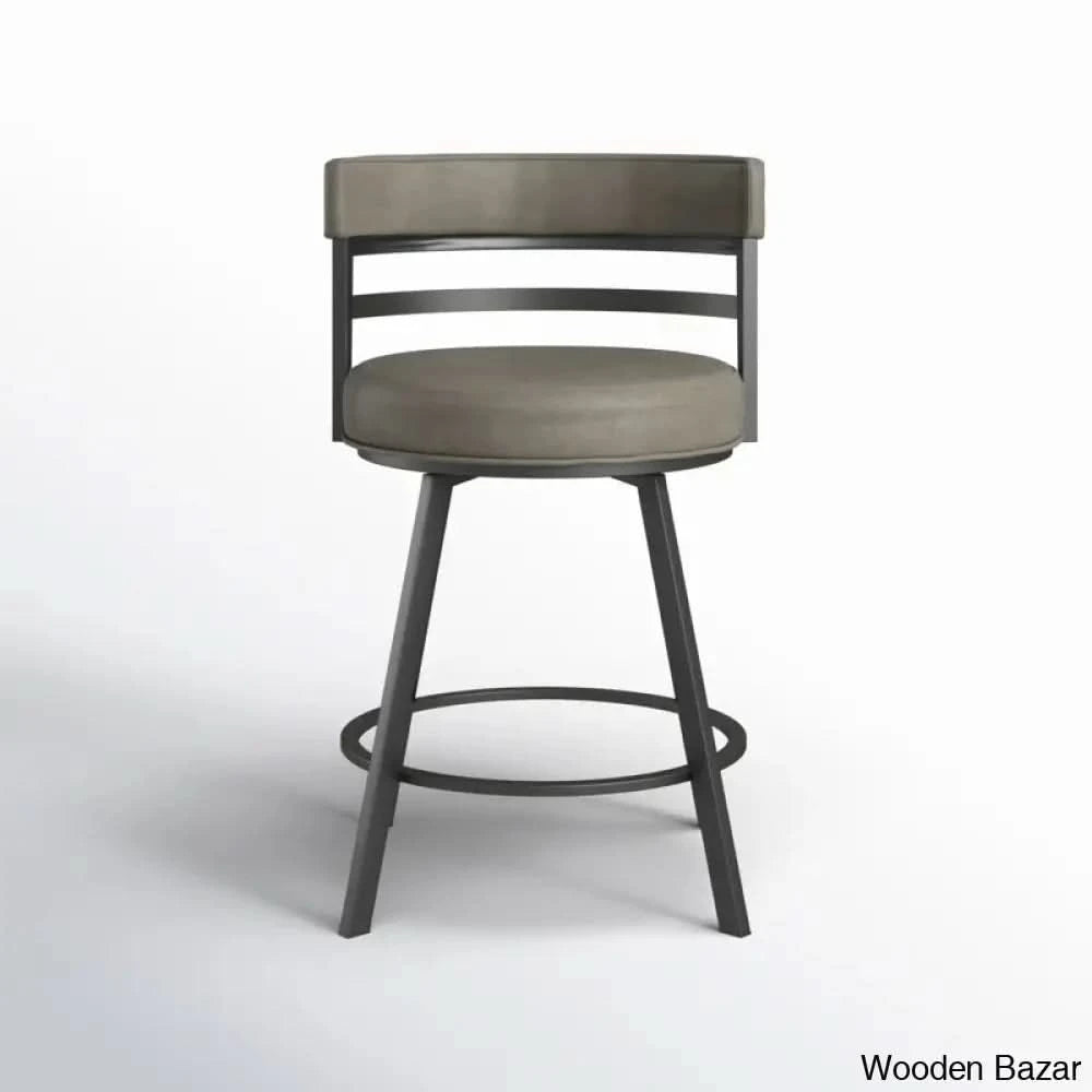 Pullinsa Swivel Upholstered Counter And Bar Stool With Metal Frame (24’’ Seat Height)