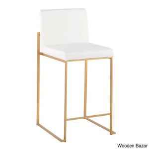 Rakowskiz Swivel Upholstered Counter And Bar Stool With Metal Frame (Set Of 2)