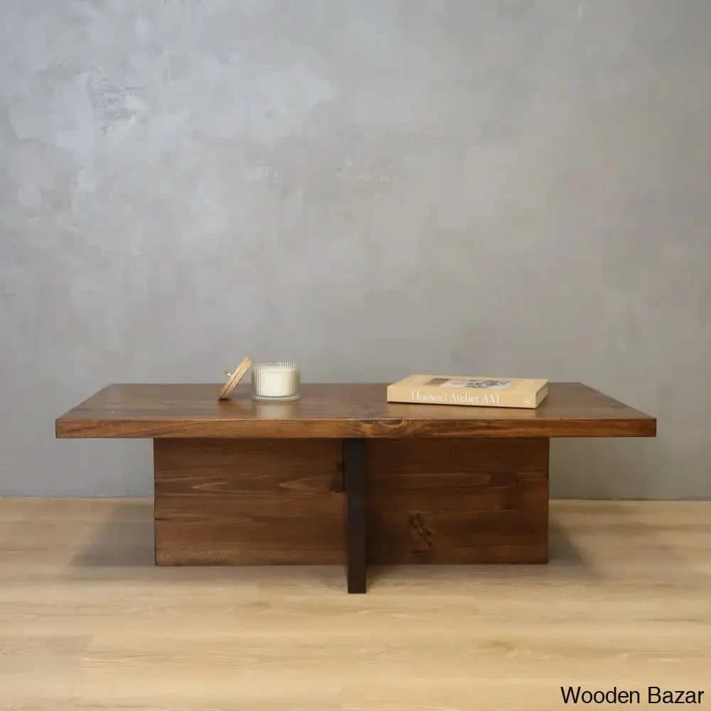 Randolph Solid Wood Coffee Table And Center Table Jacobean / 15’’ H X 36’’ L 18’’ W