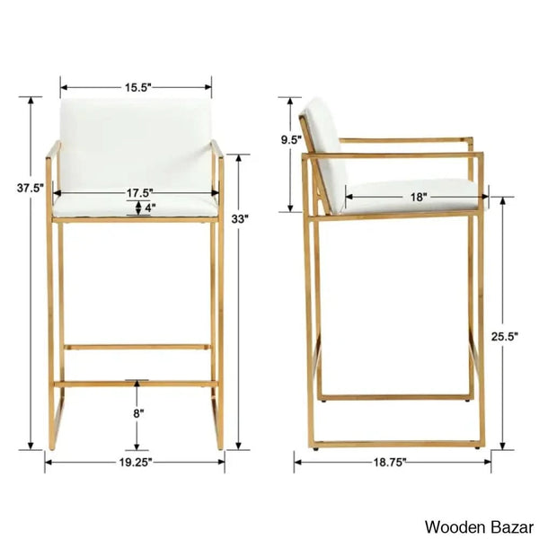 Ransfordo Swivel 25.5’’ Counter And Bar Stool (Set Of 2)