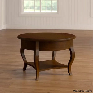 Razeen Round Solid Wood Coffee And Center Table