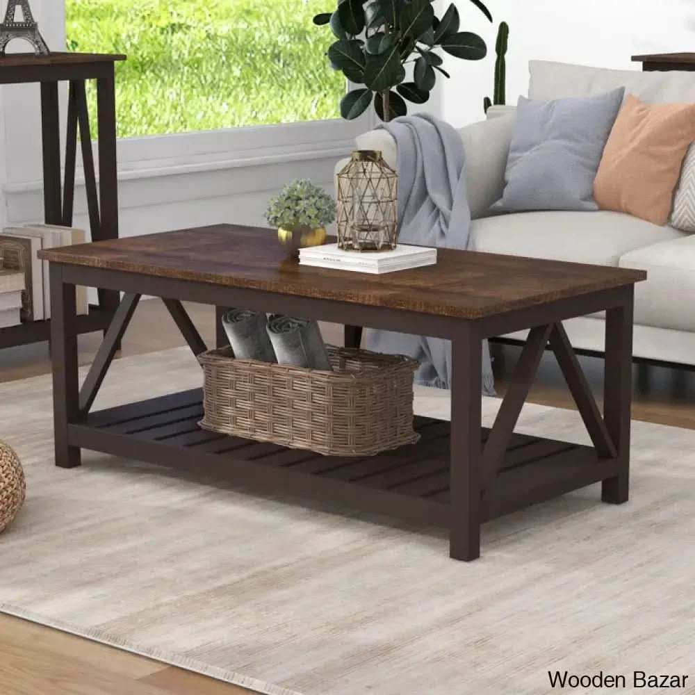 Red Barel Coffee And Center Table Espresso