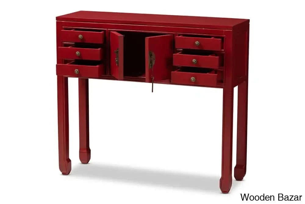 Carved End Table - Console Table
