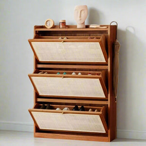 Raphia Pivot Shoe Rack