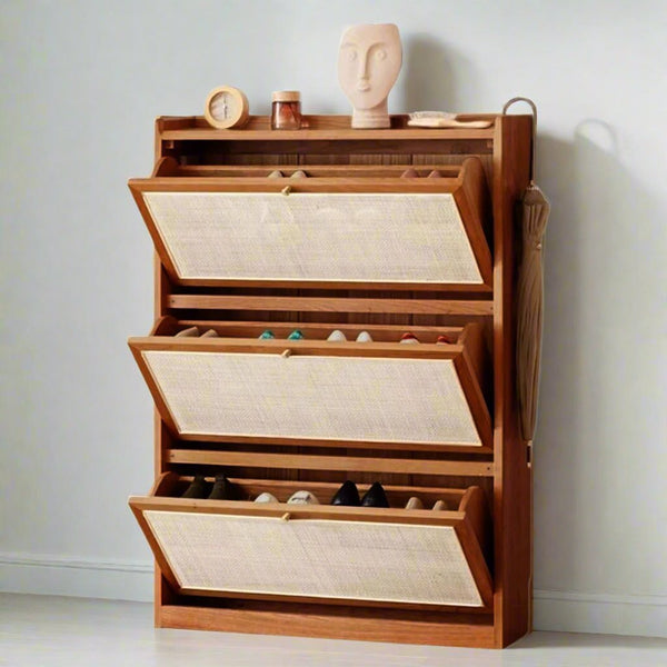 Raphia Pivot Shoe Rack