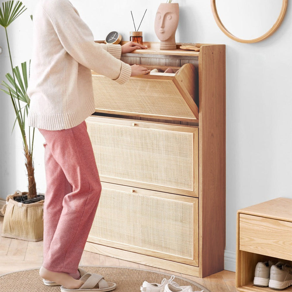 Raphia Pivot Shoe Rack