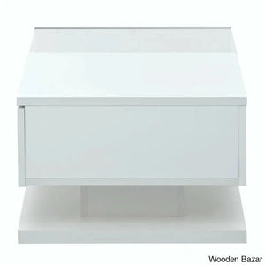 Rondellea Coffee And Center Table With Storage Modern Tempered Glass