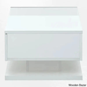 Rondellea Coffee And Center Table With Storage Modern Tempered Glass