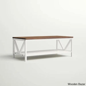 Rosa Solid Wood Top Coffee And Center Table