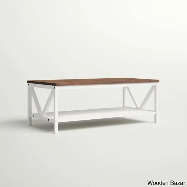 Rosa Solid Wood Top Coffee And Center Table