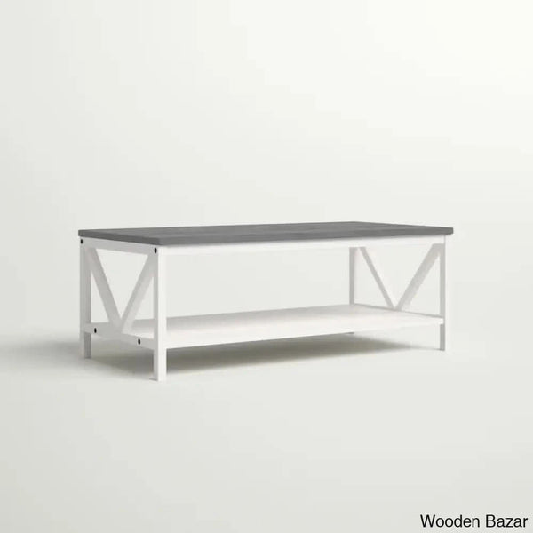 Rosa Solid Wood Top Coffee And Center Table
