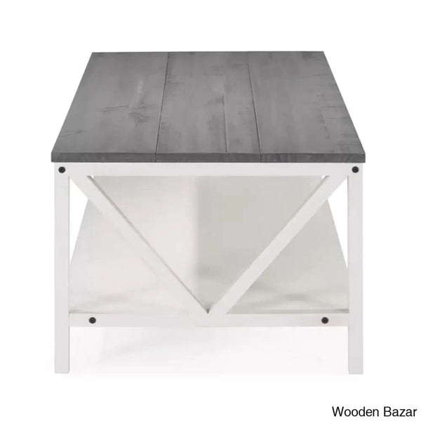 Rosa Solid Wood Top Coffee And Center Table