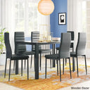 Saloop 6 Seater New Glass Top Dining Set Black