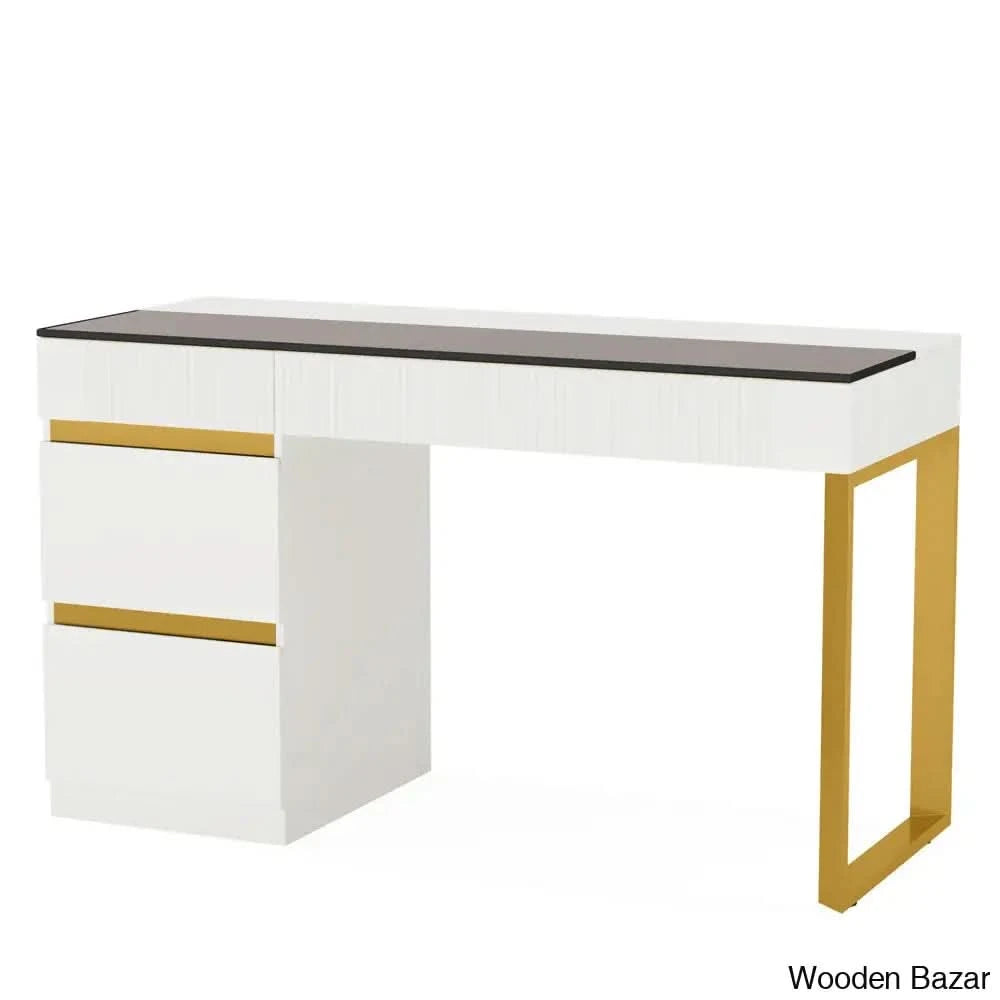 Sambula Vanity Dressing Table With Lighted Mirror And Stool