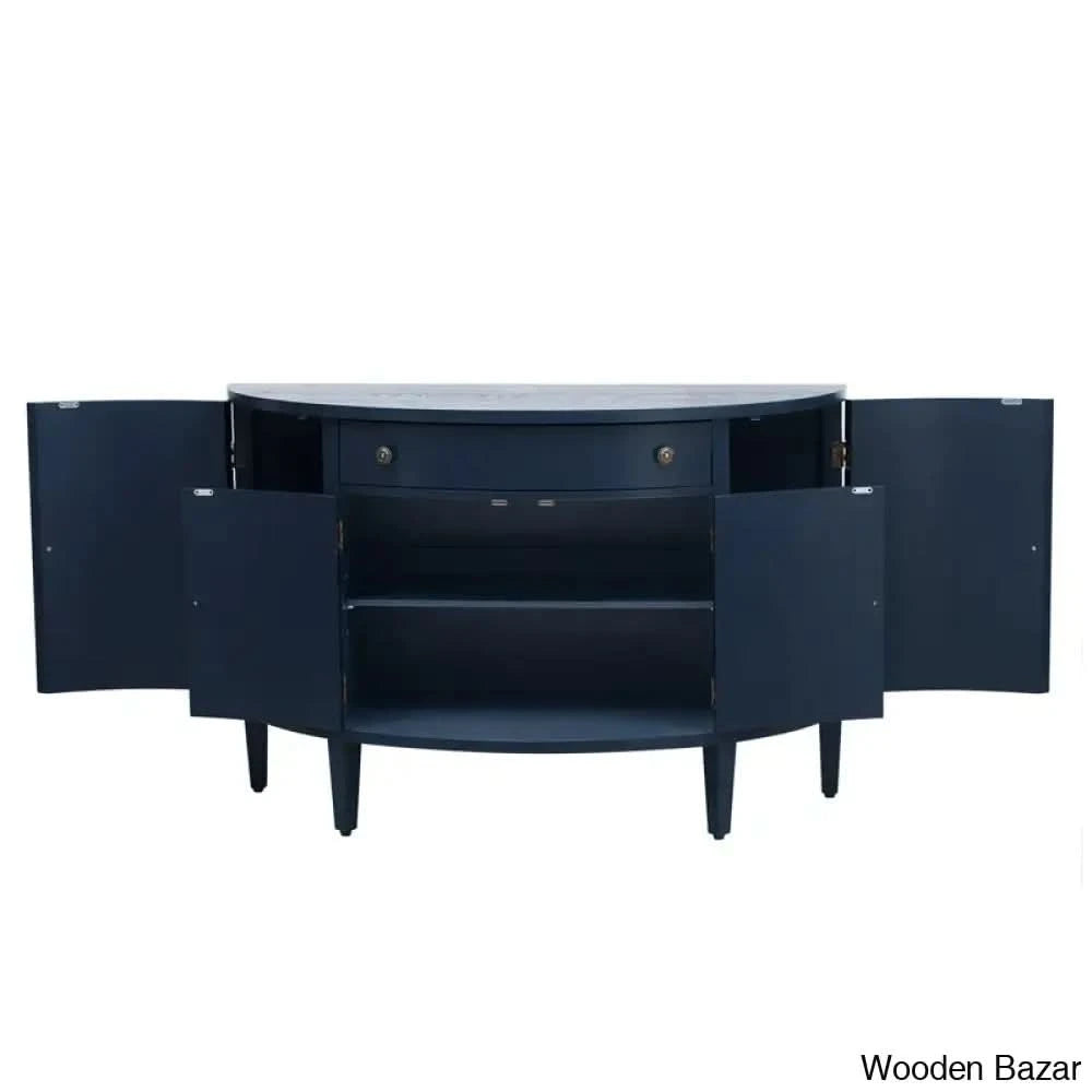 Carved Wood Accent Table - Console Table