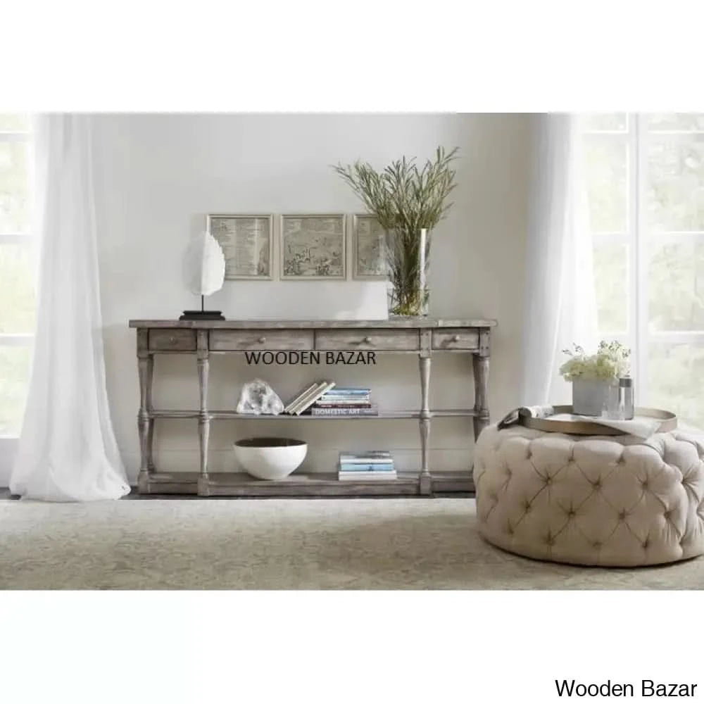 Hardwood End Table - Console Table