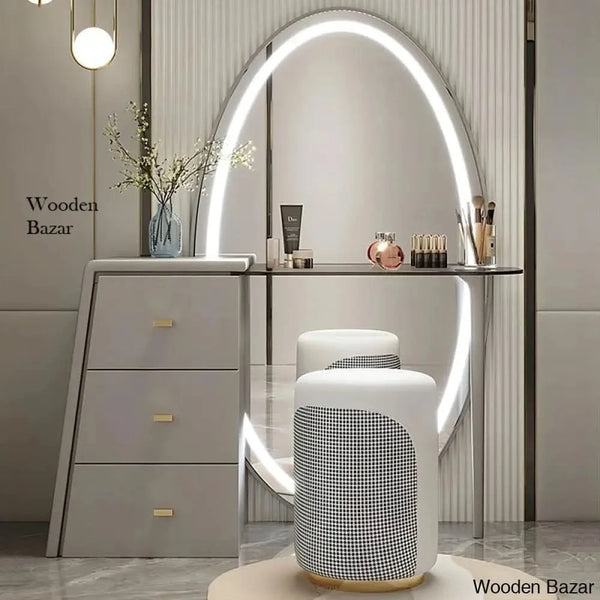 modern dressing table with mirror designs Scotts Full view Vanity dressing table with mirror, light and stool