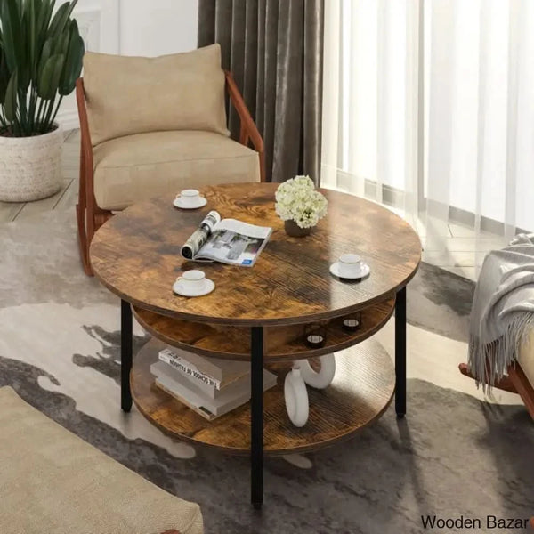 Sehjan Round Coffee Table With Storage Lift Top And Center