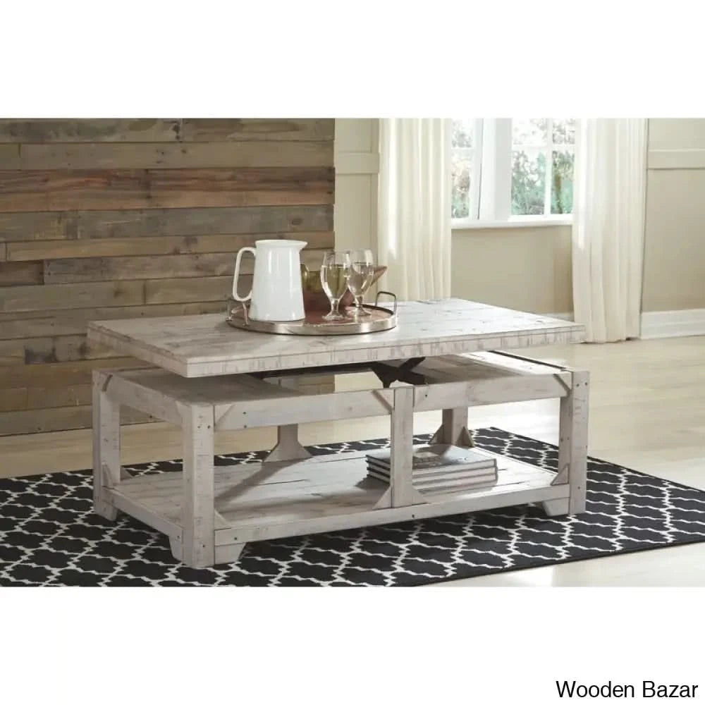 Seijav Solid Wood Coffee And Center Table